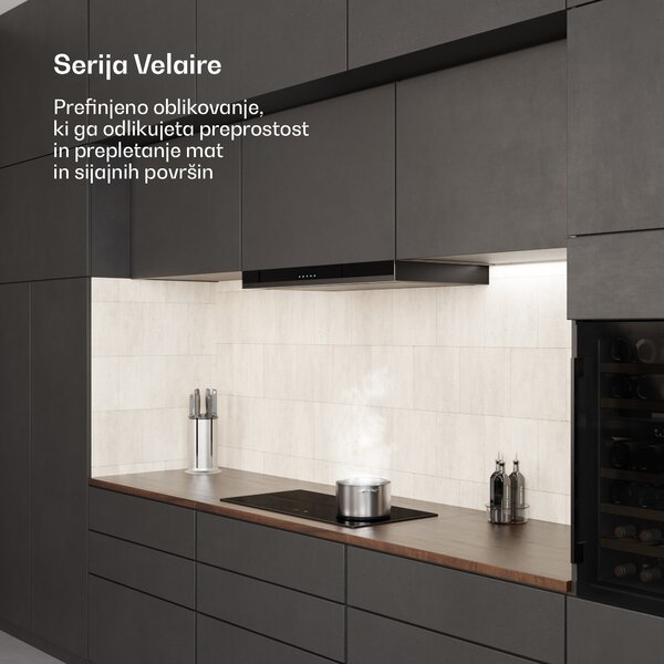 Klarstein Velaire Slim indukcijska kuhalna plošča, elegantno, minimalistično, močno, 3 kuhalne cone, 5500 W, 80 cm