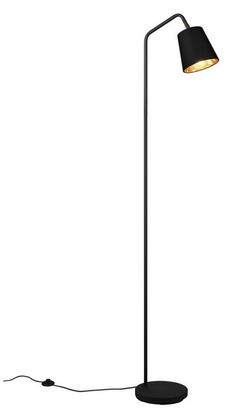 Črna stoječa svetilka s tekstilnim senčnikom (višina 148 cm) Buddy – Reality