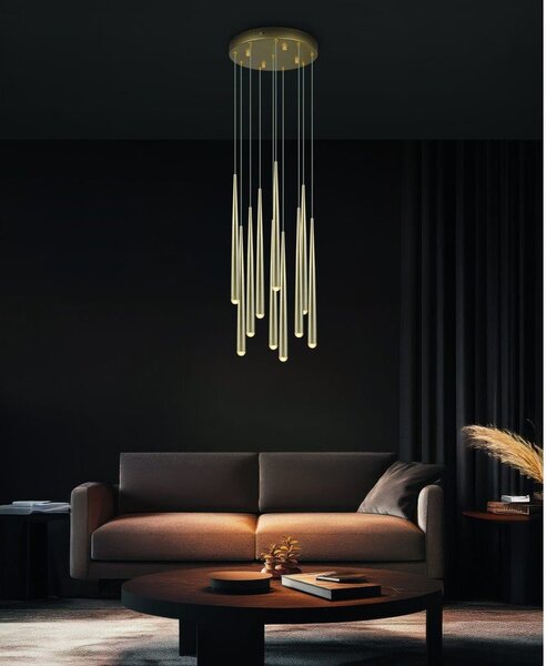 LED viseča svetilka v zlati barvi ø 30 cm Cala – Trio Select
