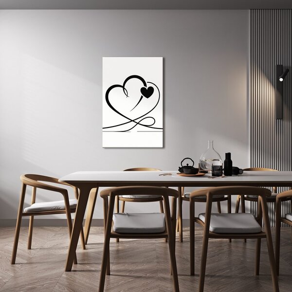 Slika minimalistična črna srca