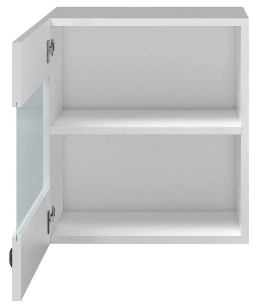 FlexWell Kuhinjska Zgornja Omarica Alba, Bela, Steklo, Š. 50 Cm