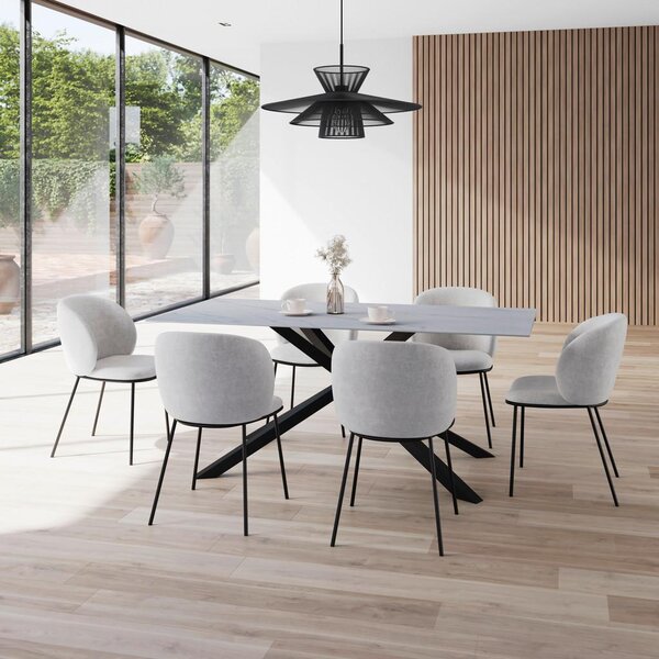 Bessagi Home Jedilna Miza Livan, Bela, 180x90