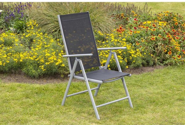 Gardenson Set Zložljivih Vrtnih Stolov Amalfi, 2 Kos, Črna