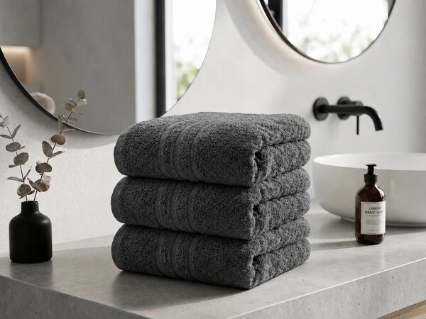 Brisača Classic 50 x 100 cm temno siva, 100% bombaž