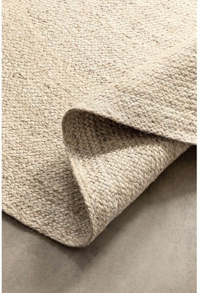 Kremno bela obojestranska/ročno tkana okrogla preproga iz jute ø 200 cm Braided – Hanse Home