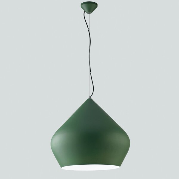 Luce Ambiente Design Visoka svetilka Tholos, zelena/bela, Ø 52 cm, kovina, zatemnjen, Zelena, Dnevna soba / jedilnica, Kovina, Sodobni