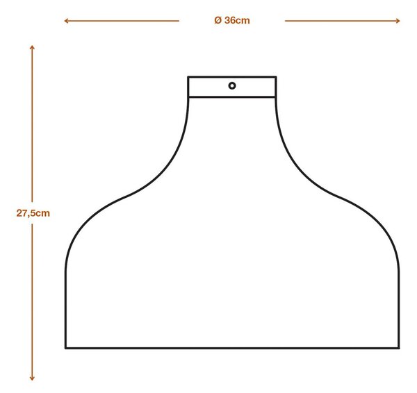 LEDVANCE Klobuk stropna svetilka, Ø 36 cm, rjava, valovit karton