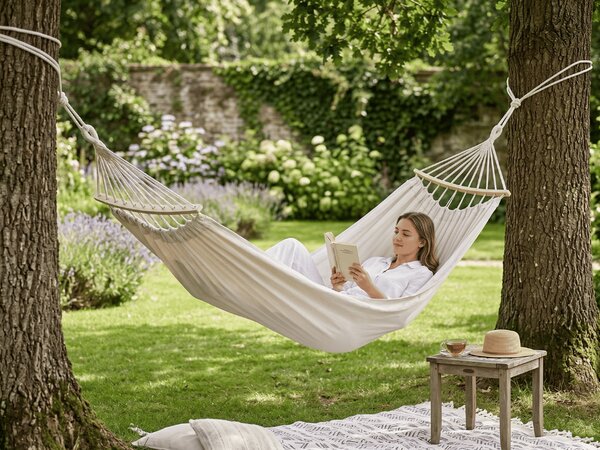 Viseča mreža ZENVIO COMFORT 200x80 cm, bela + torba brezplačno