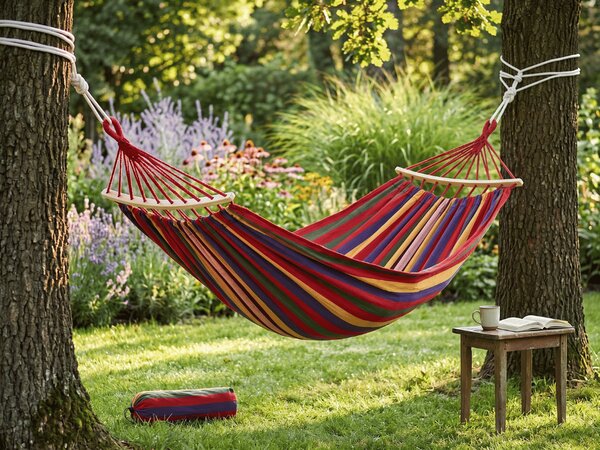 Viseča mreža ZENVIO COMFORT 200x80 cm, rdeča + brezplačna torba
