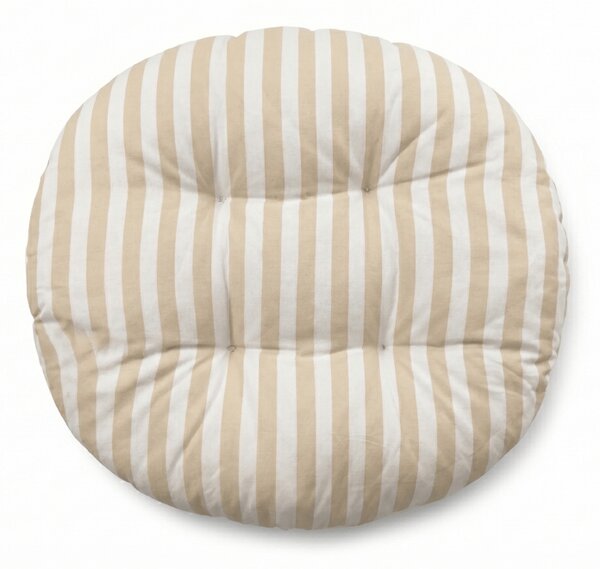 Beli viseči stol KOLUMBIA s stojalom, bež-bela blazina