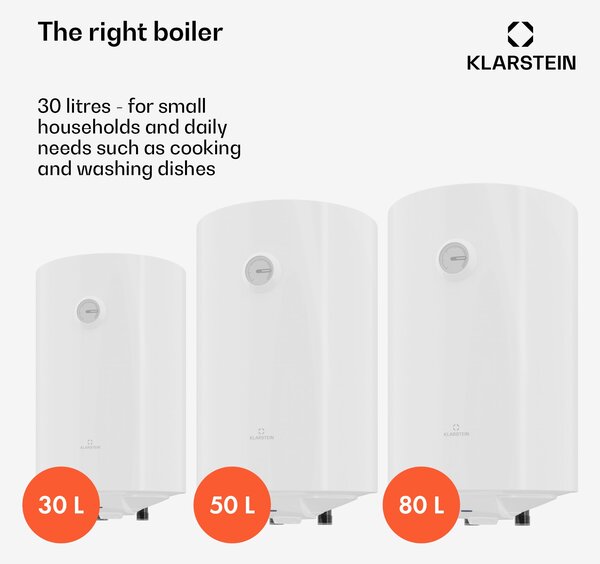 Klarstein ENDURAHEAT MAX 30, bojler, 30 litrov