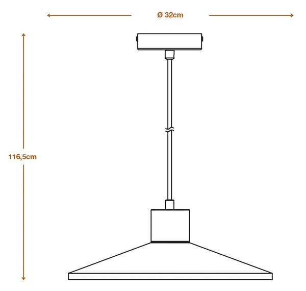 LEDVANCE Betonska viseča svetilka Wood, Ø 32 cm, beton, siva