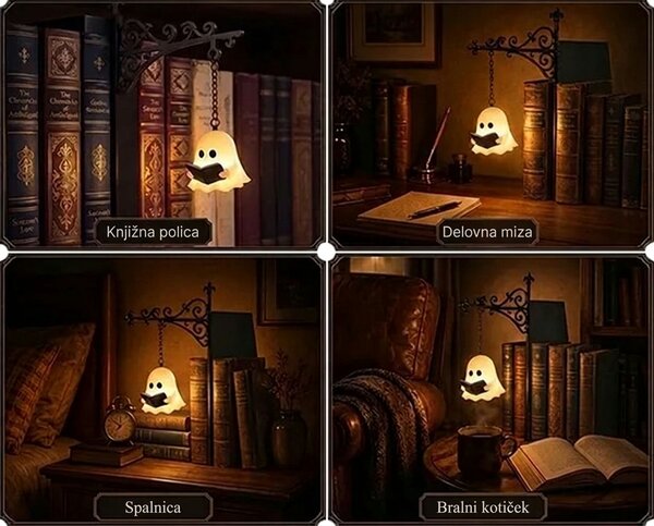 Shelfwisp™ Lučka Laterna Za Knjižno Polico – 2 Kosa