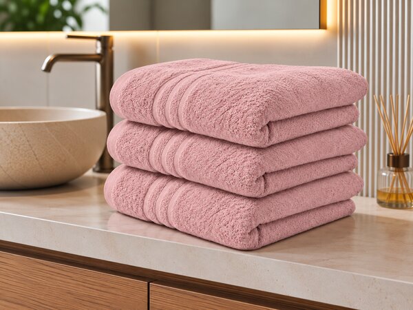 Brisača CLASSIC COLOR 70 x 140 cm staro roza, 100% bombaž
