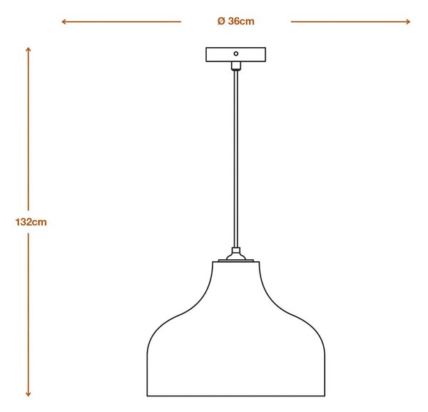 LEDVANCE Klobuk viseča luč, Ø 36 cm, rjava, valovit karton