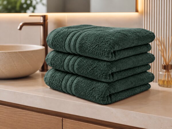 Brisača Classic 70 x 140 cm temno zelena, 100% bombaž