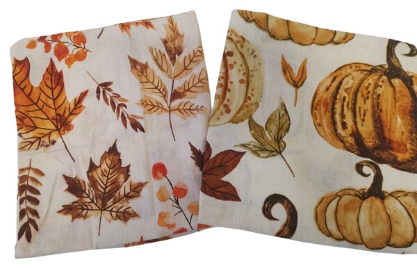 Flanelasta prevleka za vzglavnik LEAVES & PUMPKINS 50x70 cm, barvna