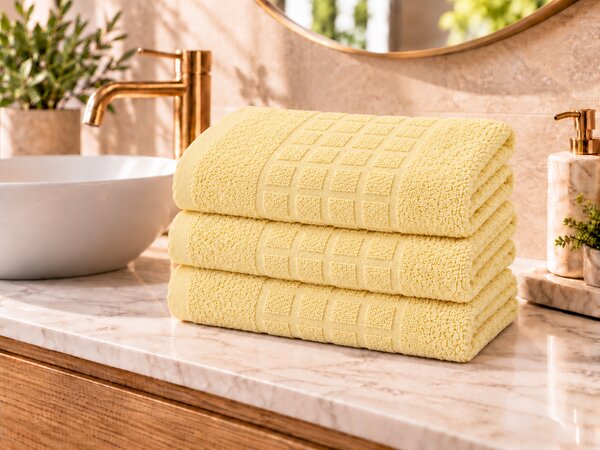 Kopalna brisača SOFT 70x140 cm smetanasta, 100% bombaž
