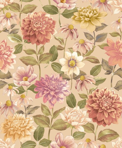 Tapeta Dahlia 5 barv