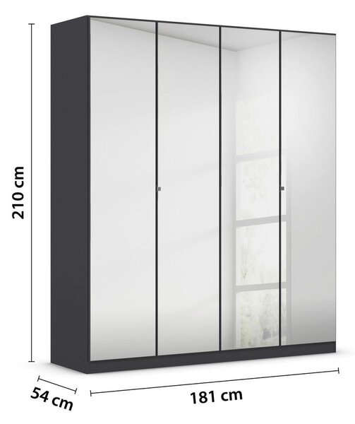 Modern Living Omara Za Oblačila Reflect, Temno Siva