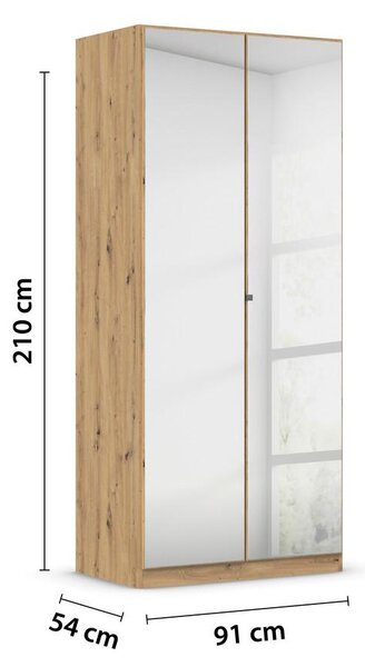 Modern Living Omara Za Oblačila Reflect, Barva Hrasta