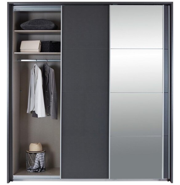 Modern Living Omara Z Drsnimi Vrati Miami, Temno Siva