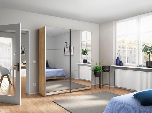 Modern Living Omara Z Drsnimi Vrati Reflect, Barva Hrasta