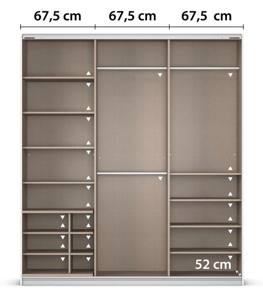 Modern Living Omara Z Drsnimi Vrati Kulmbach, Bela