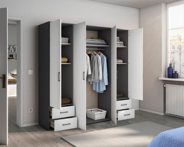 Modern Living Omara S Klasičnimi Vrati Voyager, Bela, Siva