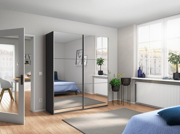 Modern Living Omara Z Drsnimi Vrati Reflect, Temno Siva