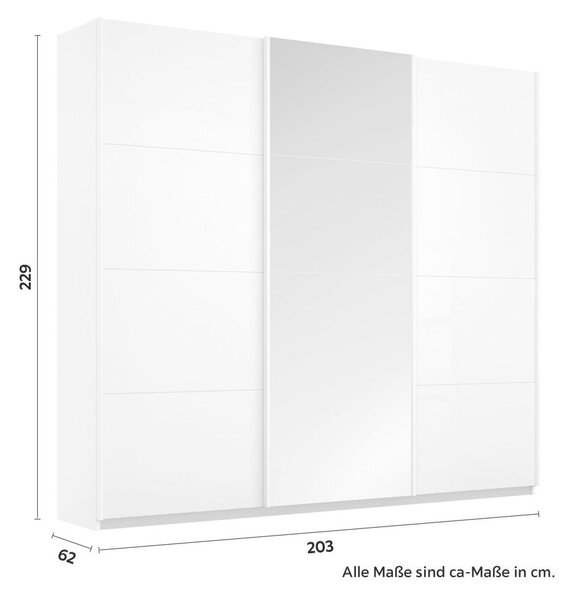 Modern Living Omara Z Drsnimi Vrati Kulmbach, Bela