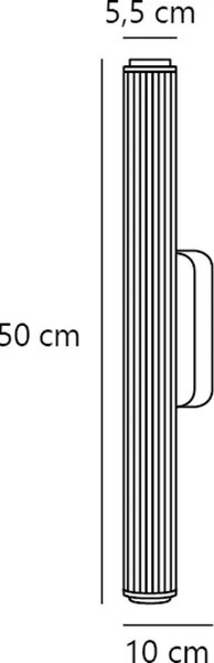 VIRELLE 50 ZIDNA LAMPA CRNA LED 12W/IP44/3000-4000K/1120lm/220-240V 2610241003