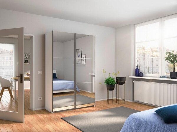 Modern Living Omara Z Drsnimi Vrati Reflect, Bela
