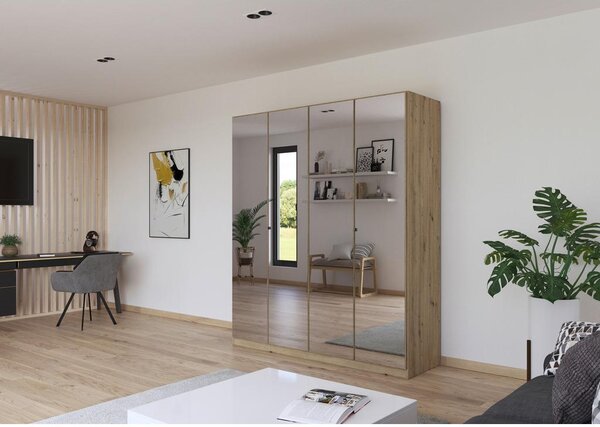 Modern Living Omara Za Oblačila Reflect, Barva Hrasta