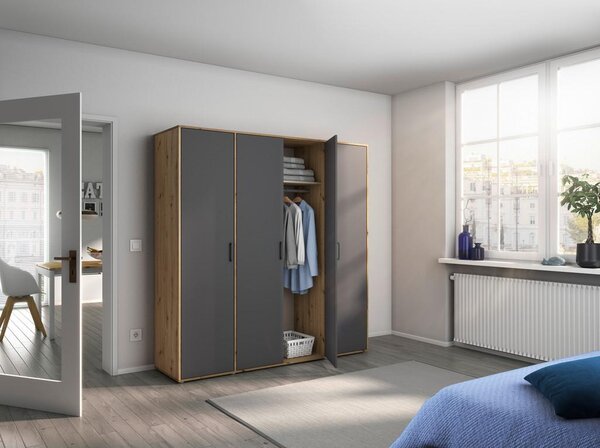 Modern Living Omara S Klasičnimi Vrati Voyager, Barva Hrasta, Siva