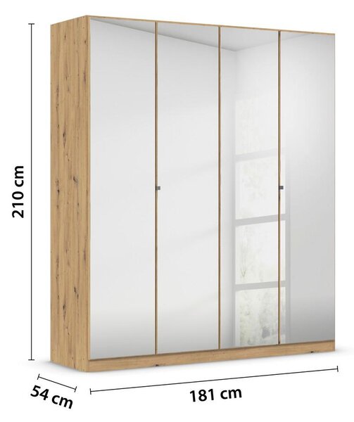 Modern Living Omara Za Oblačila Reflect, Barva Hrasta