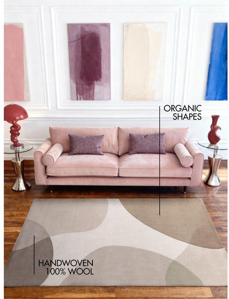 Bež ročno tkana volnena preproga 160x230 cm Hackney Clarissa – Ted Baker