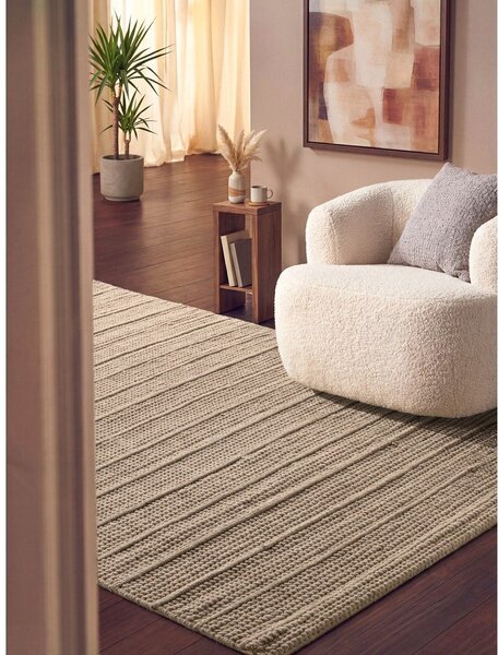 Bež ročno tkana volnena preproga 200x300 cm Camden Parker – Ted Baker