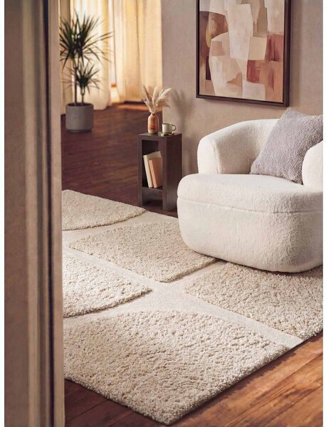 Kremno bela ročno tkana preproga 160x230 cm Lambeth Jasper – Ted Baker