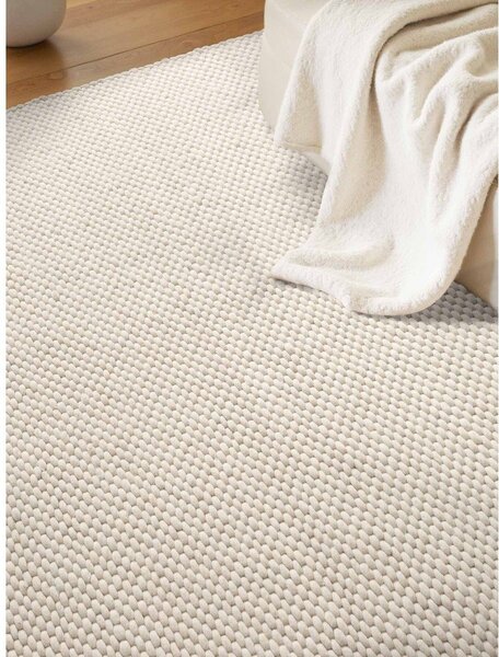 Kremno bela ročno tkana volnena preproga 140x200 cm Lyon Beans – Elle Decoration