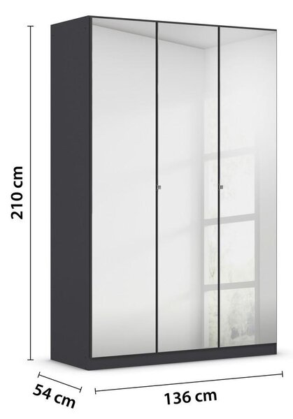 Modern Living Omara Za Oblačila Reflect, Temno Siva