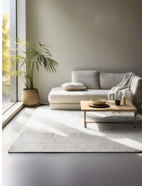 Svetlo siva obojestranska ročno tkana preproga iz jute 160x230 cm Bouclé Jaipur – Hanse Home