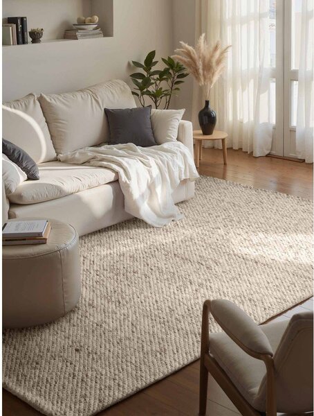 Ročno tkana volnena preproga v bež in naravni barvi 160x230 cm Lyon Beans – Elle Decoration