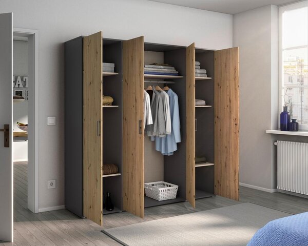 Modern Living Omara S Klasičnimi Vrati Voyager, Barva Hrasta, Siva
