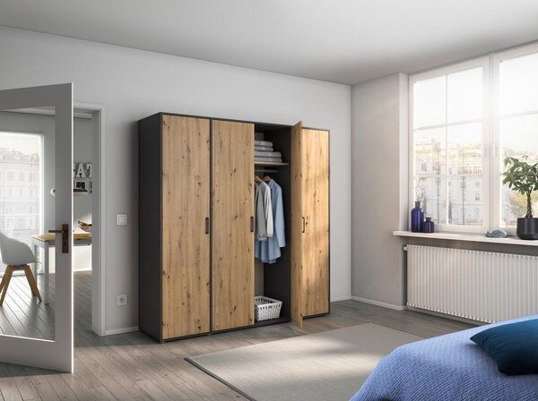 Modern Living Omara S Klasičnimi Vrati Voyager, Barva Hrasta, Siva