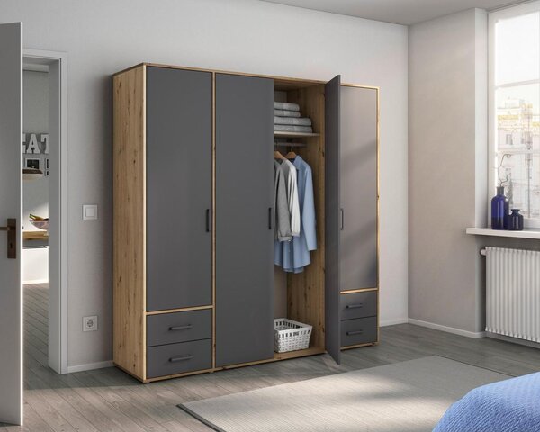 Modern Living Omara S Klasičnimi Vrati Voyager, Barva Hrasta, Siva