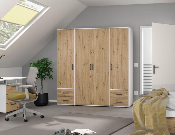 Modern Living Omara S Klasičnimi Vrati Voyager, Barva Hrasta, Bela