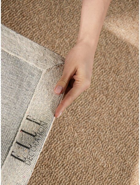Ročno tkana volnena preproga v naravni barvi 140x200 cm Puristic Knots – Elle Decoration