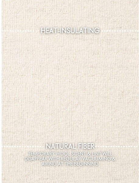 Kremno bela ročno tkana volnena preproga 140x200 cm Puristic Knots – Elle Decoration