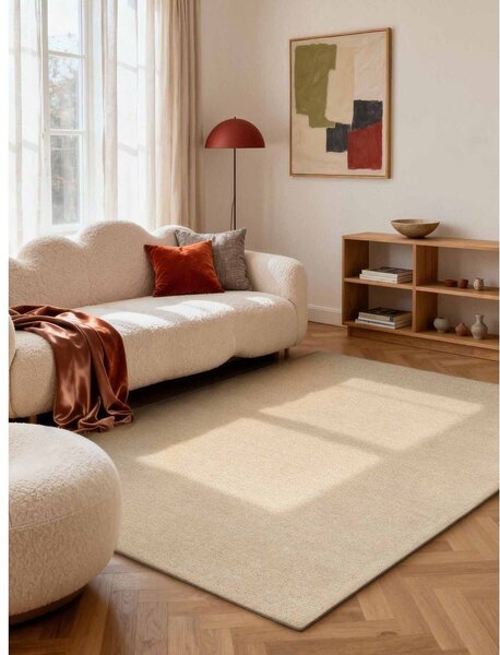 Bež ročno tkana volnena preproga 160x230 cm Puristic Knots – Elle Decoration